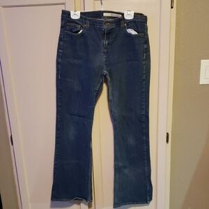 DKNK JEANS Women's Wide Leg Jeans in Dark Blue SIZE. 14